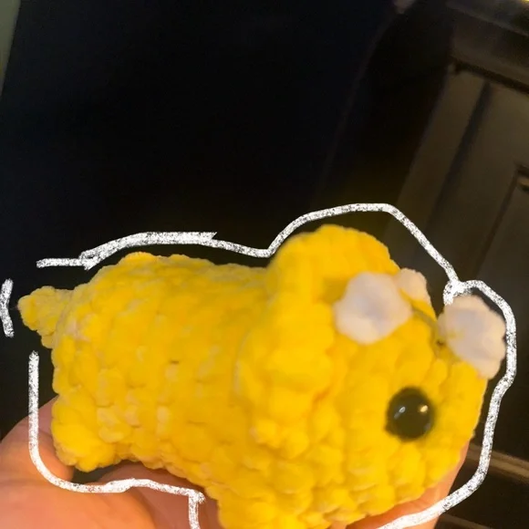 Yellow and White Plush Toy